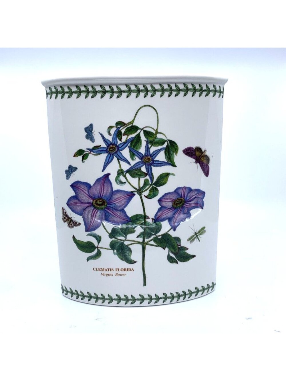 Vintage Portmeirion Botanic Garden Marquise Vase Clematis Florida Virgins Bower